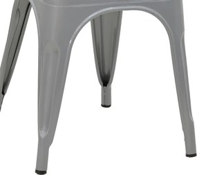 Καρέκλα Utopia pakoworld μέταλλο γκρι 44x44x85εκ