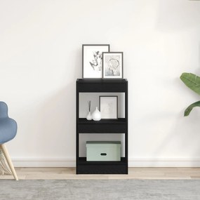 VidaXL Βιβλιοθήκη/Διαίρεση Χώρου Μαύρο Δρυς 40x30x71,5 εκ