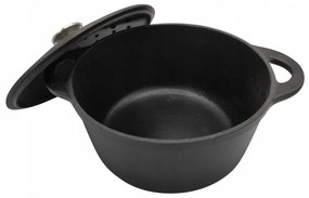 Kinghoff KH 1523 χυτοσιδηρή κατσαρόλα, 22 cm, 2.4 λίτρα, επαγωγική, Μαύρο