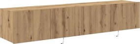 vidaXL Ντουλάπι Τηλεόρασης Τοίχου 2 pcs Artisan Oak 80 x 35 x 31 cm
