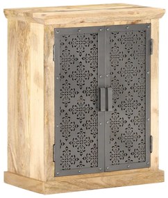 Ντουλάπι 60x35x75 εκ. από Μασίφ Ξύλο Μάνγκο με Ατσάλινες Πόρτες