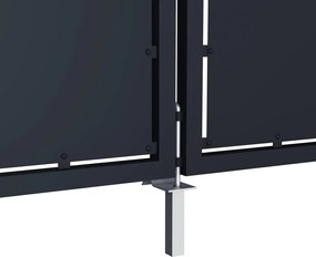vidaXL Πόρτα Κήπου Ανθρακί 350x175 εκ. από Ατσάλι