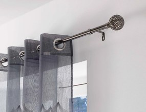 Μονό Κουρτινόξυλο Globa Douceur d'intérieur με διάμετρο 19mm και επέκταση 120 - 210cm - Nickel