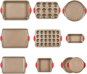 VEVOR Baking Pan Set 10-Piece Nonstick Carbon Steel Set with Silicone Handles
