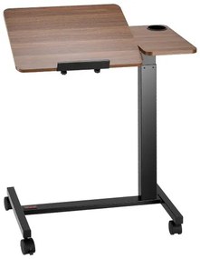 VEVOR Overbed Table Mobile Bed Side Desk with Flip Desktop Wheels &amp; Cup Holder