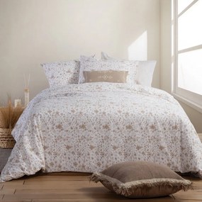 Σεντόνια Valia Με Λάστιχο (Σετ 4τμχ) Beige Nef-Nef King Size 180x235cm 100% Cotton