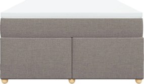 vidaXL Κρεβάτι Boxspring με Στρώμα Taupe 140x200 εκ. Υφασμάτινο