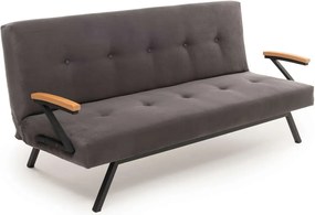 Τριθέσιος Καναπές Κρεβάτι Γκρι NAGAN 64x180x78
