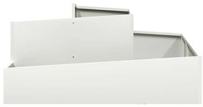 vidaXL Γλάστρα Κήπου Λευκό 100 x 100 x 50 cm Ατσάλι