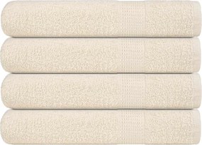 vidaXL Πετσέτες FROGN 4 τεμ. Κρεμ 100x200 εκ. 360 γρ./μ²
