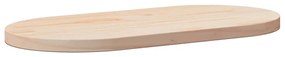 vidaXL Επιφάνεια Τραπεζιού Οβάλ 80x40x2,5 εκ. από Μασίφ Ξύλο Πεύκου