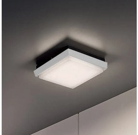 Πλαφονιέρα Φωτιστικό Οροφής Τετράγωνο LED 10W IP54 3000K Alu Zafferano-LD0135B3-Λευκό LD0135B3