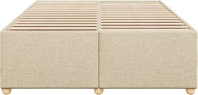 vidaXL Σκελετός Κρεβατιού Χωρίς Στρώμα Κρεμ 140x190 εκ. Υφασμάτινο