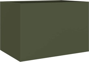 vidaXL Ζαρντινιέρα Λαδί 62x47x46 εκ. από Χάλυβα