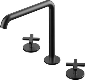 La Torre Elle Cross Black Brushed 38102 - Μπαταρία νιπτήρα 3 οπών