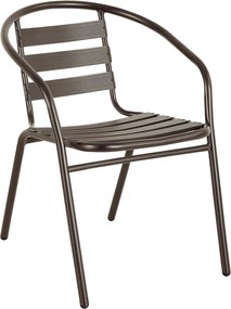 FUNKY Πολυθρόνα Μέταλλο - Αλουμίνιο Βαφή Καφέ   1τμχ