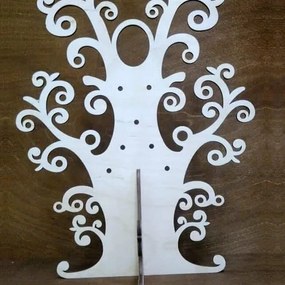 Σετ των 2 Intra απο ξύλο plywood 3mm-4mm πάχος – Φυλλώδης Δέντρο Σκουλαρίκια Θήκη Ξύλινο ξύλο Οργανωτής κοσμημάτων 15x15 cm INTRAVECTRY-MY555936