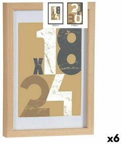 Κορνίζα Gift Decor Φυσικό Γυαλί Ξύλο MDF (x6)