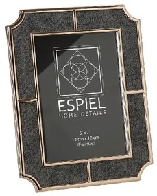 Κορνίζα Μεταλλική Με Γκρι Ύφασμα ESPIEL 13x18εκ. FAM742