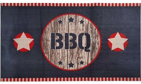 Χαλάκι Κουζίνας Bbq Mat 530 2-Stars Wood 67x120cm Black-Red Sdim 67X120cm Polyamide