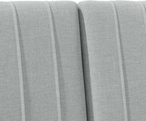 vidaXL Ταπετσαρισμένο κεφαλάρι Ανοιχτό γκρι 120 cm