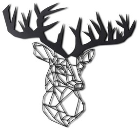 Διακοσμητικό Τοίχου Stag 805BSG1058 49x51cm Black Wallity Metal