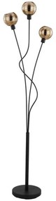 Φωτιστικό Δαπέδου 39694 Creppo E14/3 Black-Gold Eglo Μέταλλο,Γυαλί