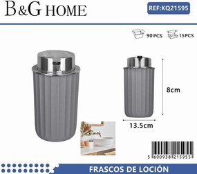 Θήκες κρεμοσάπουνου Dispenser πλαστικές - Σετ 5pcs - Grey - 21595
