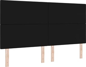 vidaXL Κεφαλάρι με κεφαλάρι Μαύρο 180 cm Τεχνητό Δέρμα