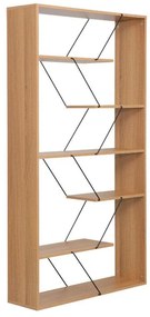 Βιβλιοθήκη Tars sonoma-μαύρο 84x24x157εκ 84x24x157 εκ.