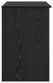 vidaXL Γραφείο με Αποθήκευση Μαύρης Δρύς 90x49.5x75 cm Επεξεργασμένο Ξύλο