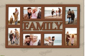 Intra απο ξύλο plywood 3mm-4mm πάχος Τρισδιάστατη οικογενειακή κορνίζα φωτογραφιών Δίασταση 20x30 cm INTRAFABR-121430311