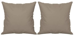 vidaXL Καναπές Διθέσιος Taupe 140 εκ. Ύφασμα Μικροϊνών με Μαξιλάρια