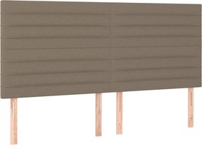 vidaXL Κρεβάτι Boxspring με Στρώμα Taupe 180x200 εκ. Υφασμάτινο