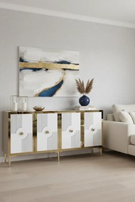 Stewehome πολυλειτουργική κονσόλα ντουλάπι για καφέ και βάση τηλεόρασης 150x32x75 cm