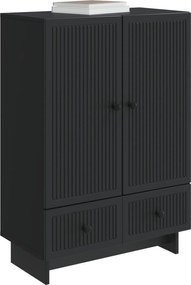 vidaXL Πλαϊνό γραφείο Μαύρο 66 x 34,5 x 95 εκ.