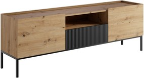 Έπιπλο τηλεόρασης Como 2D1SZ-Fusiko-Mavro - 180.00Χ60.00Χ42.00cm