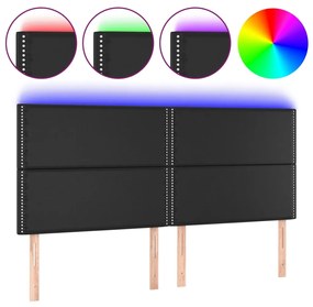 Κεφαλάρι Κρεβατιού LED Μαύρο 180x5x118/128 εκ 3122386