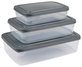 Φαγητοδοχεία (Σετ 3τμχ) L-C Boxes Anthracite 6PTA103AT