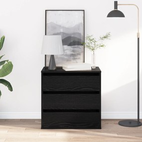 vidaXL Γωνιακό Κουτί με Συρτάρια Μαύρη Δρυς 60x41x58 εκ. Επεξεργασμένο Ξύλο