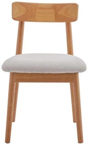 Καρέκλα Tullo rubberwood σε φυσική απόχρωση 46x45x78εκ 46x45x78 εκ.
