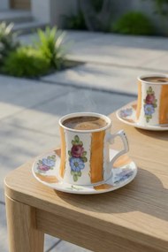 Stewehome Σετ πορσελάνινων φλιτζανιών καφέ για 6 άτομα Πολύχρωμο