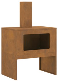 vidaXL Εστία με Καμινάδα 60x40x96 εκ. Από Σιδηρόχαλυβα