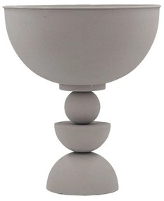 Διακοσμητικό Μπωλ Με Πόδι Up Down 032129 31x31x36cm Light Grey Μέταλλο
