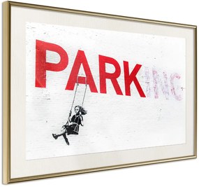 Αφίσα - Banksy: Park(ing) - 60x40 - Χρυσό - Με πασπαρτού