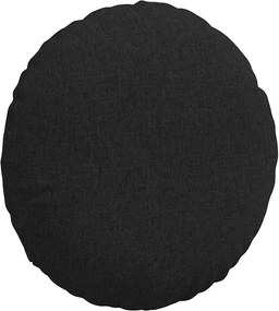 vidaXL Μαξιλάρια καθισμάτων 2 pcs Μαύρο Ø60 x 21 εκ ύφασμα