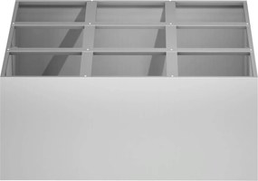 vidaXL Γλάστρα Κήπου Ασημί 100 x 100 x 30 cm Γαλβανισμένος Χάλυβας