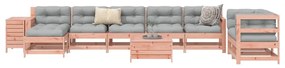 vidaXL Καναπές Κήπου Σετ 10 Τεμαχίων Μασίφ Ψευδοτσούγκα Ελάτης