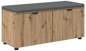 vidaXL Παγκάκι Χαλωρίου με μαξιλάρι Τεχνίτικη Δρυς 100 x 38 x 46 εκ