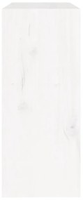 Βιβλιοθήκη/Διαχωρ. Χώρου Λευκό 60x30x71,5 εκ. Μασίφ Ξύλο Πεύκου - Λευκό